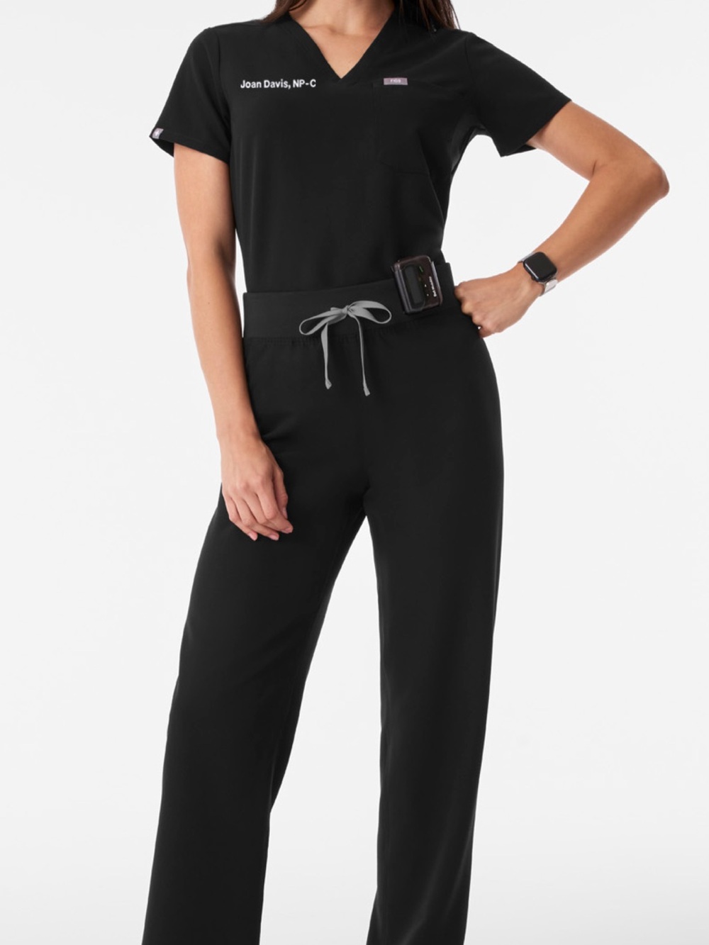 Figs Women’s Black Wide Leg Scrub Top